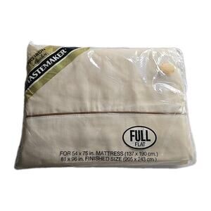 NEW Vintage Tastemaker Soft No-Iron Muslin Bedding‎ Full Flat Sheet Set 54"x75"